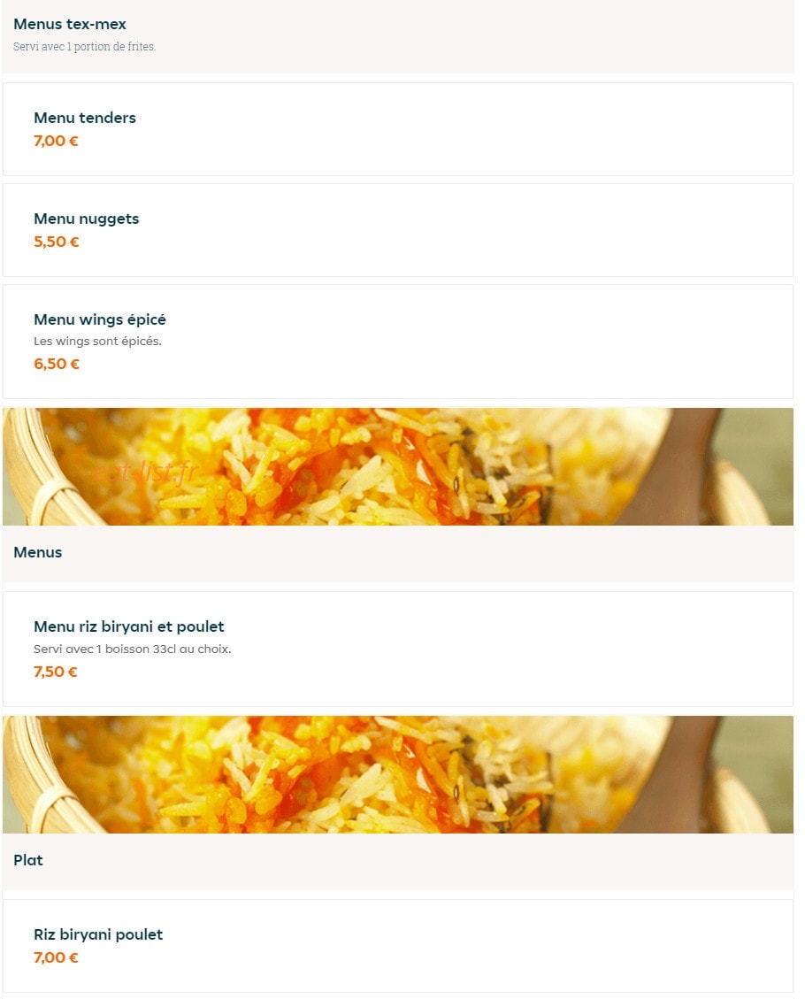 Le Delice — carte page 6