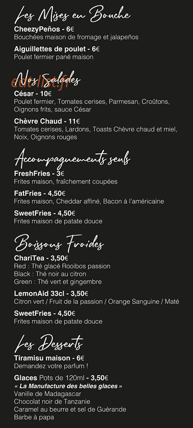 Le gourmet — carte page 1