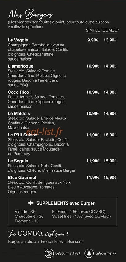 Le gourmet — carte page 2