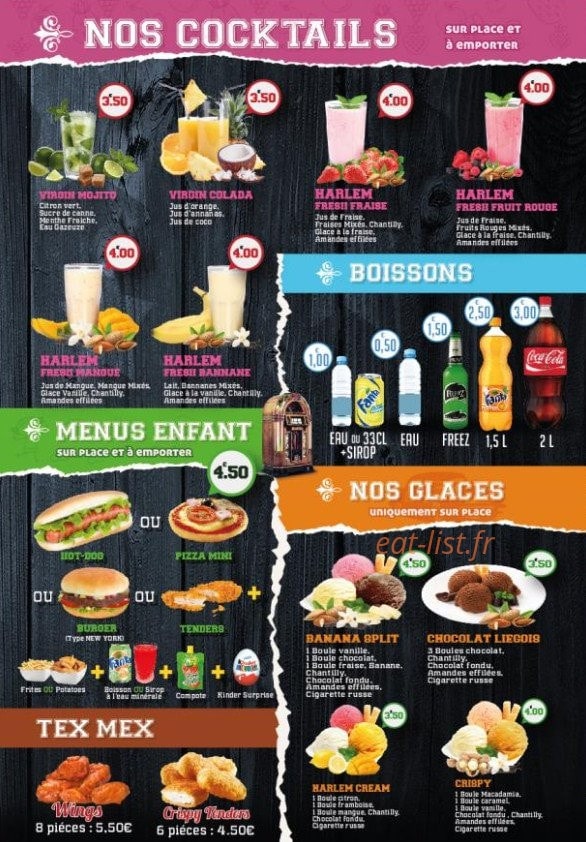 Le Harlem Food — carte page 4