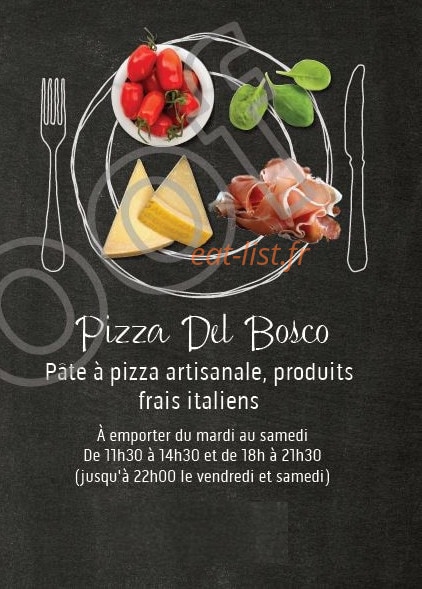 Pizza Del Bosco — carte page 1