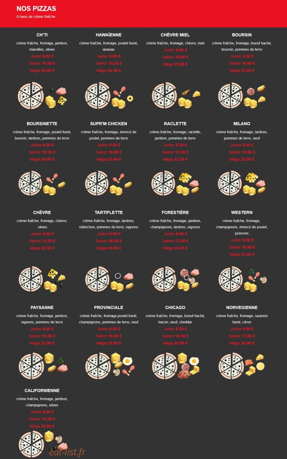 Pizza Time's — carte page 3