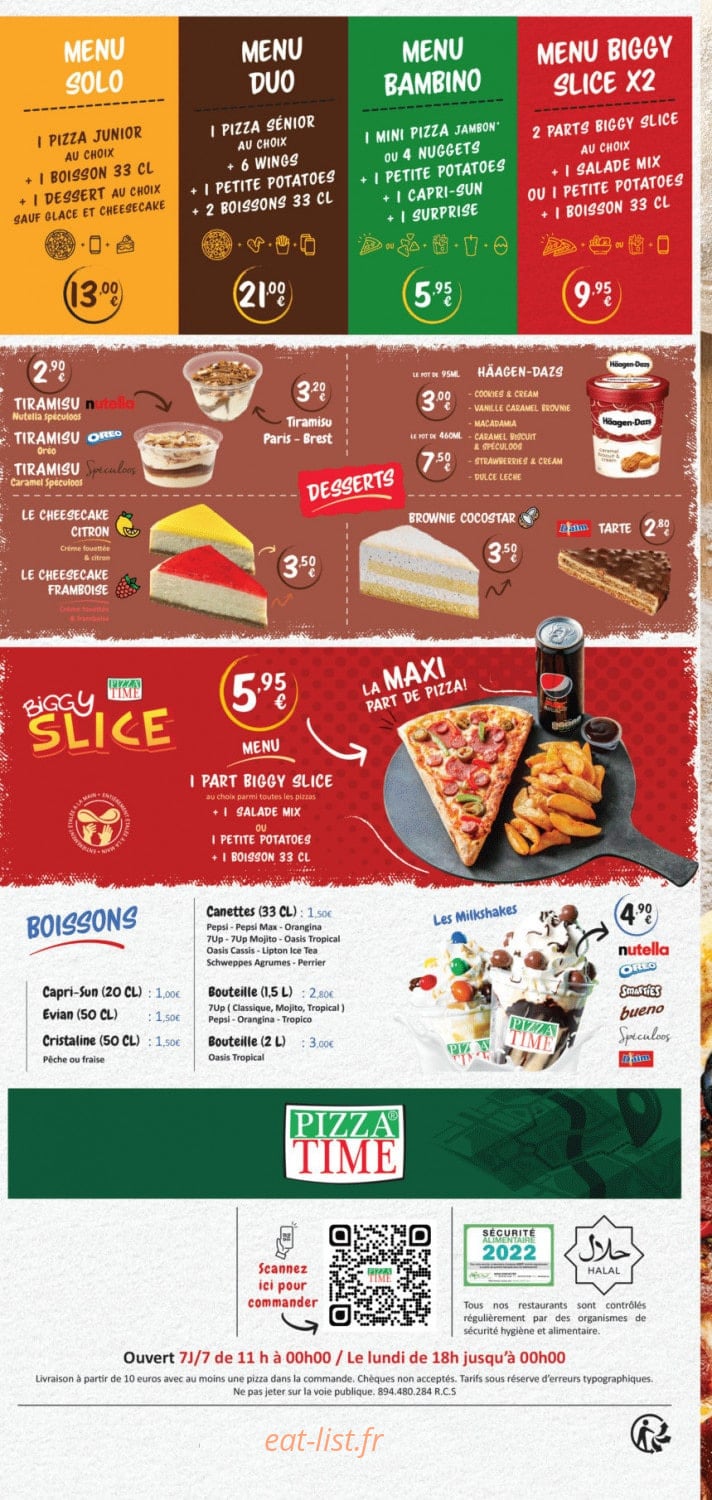 Pizza Time — carte page 6
