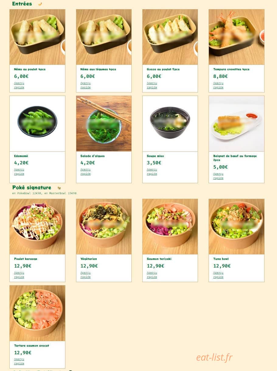 Poké&Tea — carte page 1