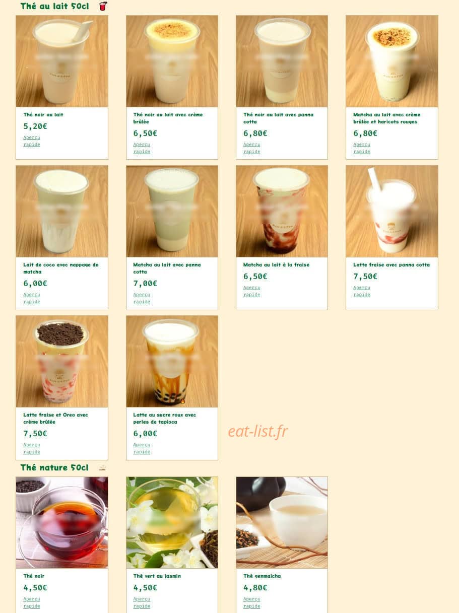 Poké&Tea — carte page 4