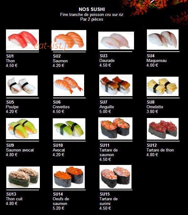 Sushi Kokiyo — carte page 10