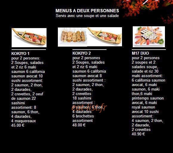 Sushi Kokiyo — carte page 6