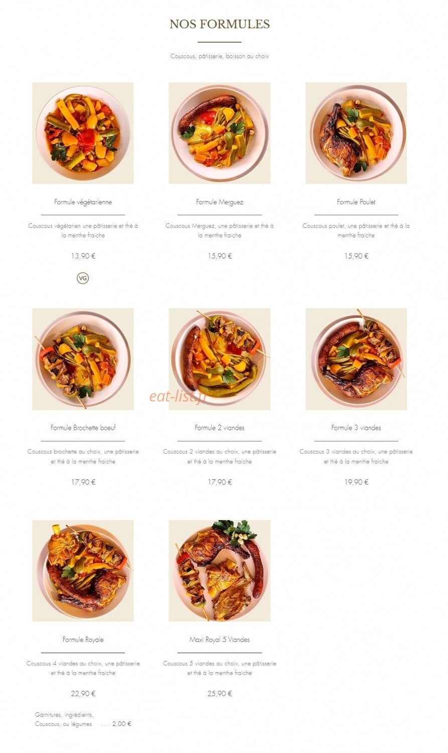 T'Couscous — carte page 2