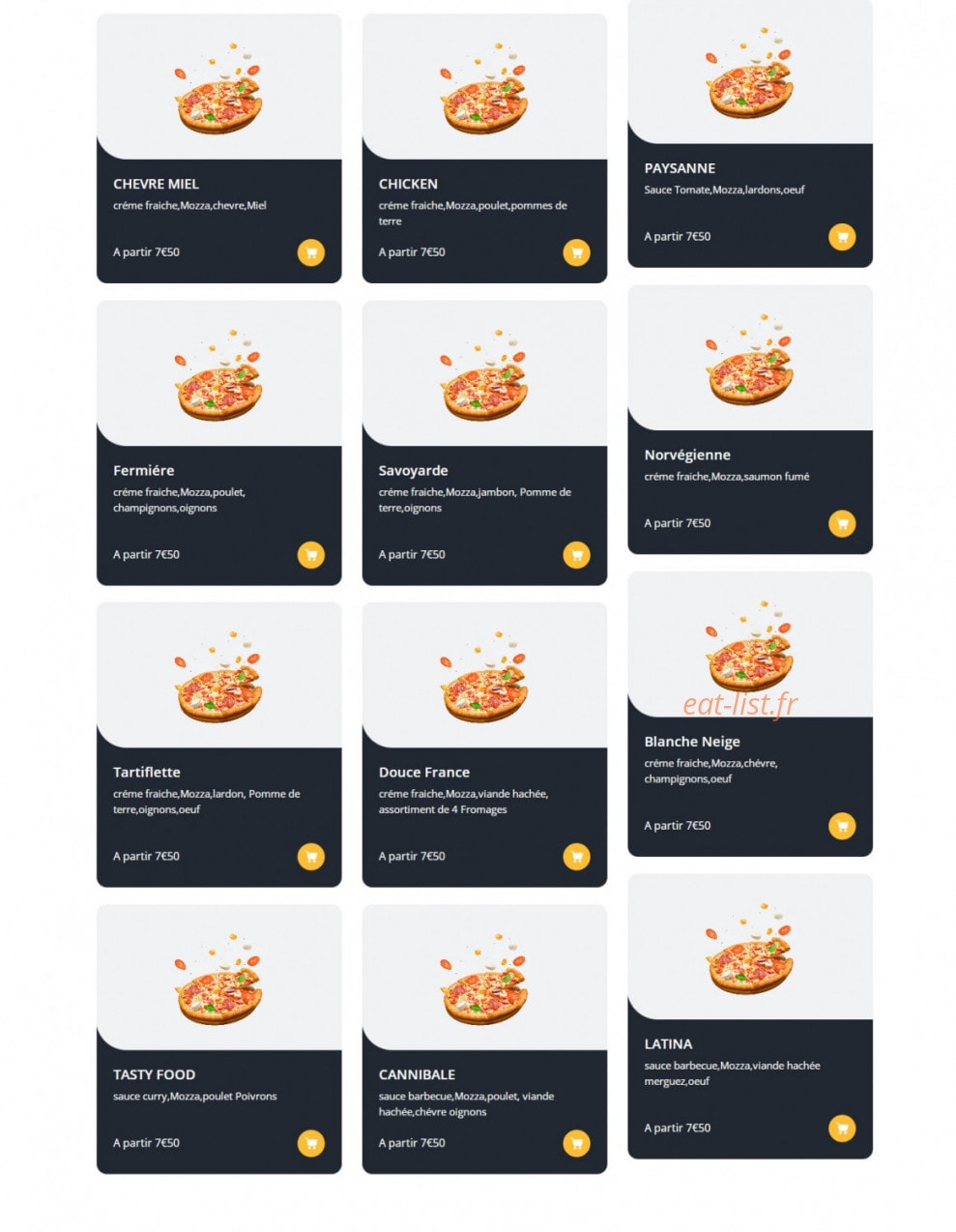 Tasty Food — carte page 3
