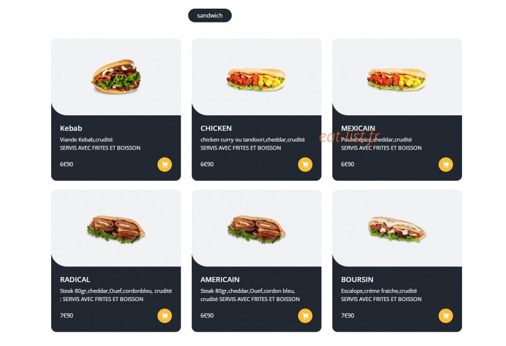 Tasty Food — carte page 5