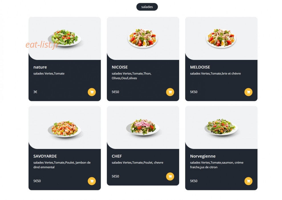 Tasty Food — carte page 10