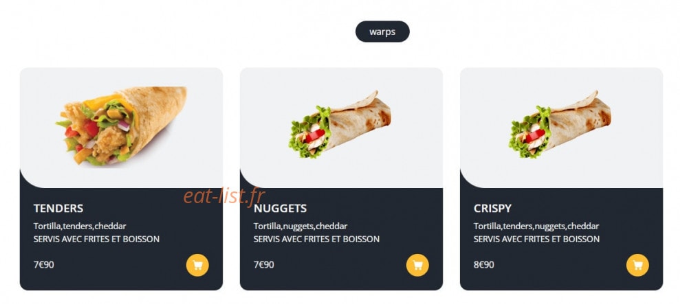 Tasty Food — carte page 7
