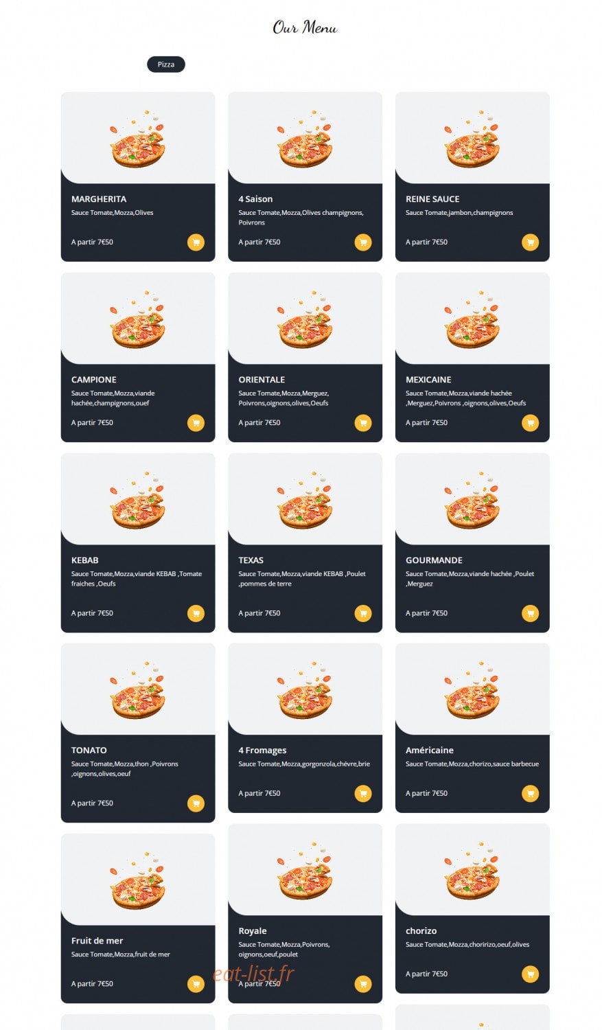 Tasty Food — carte page 2