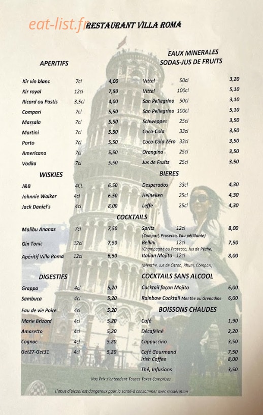 Villa Roma — carte page 4
