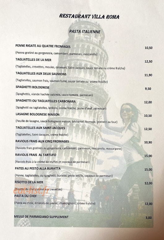 Villa Roma — carte page 6