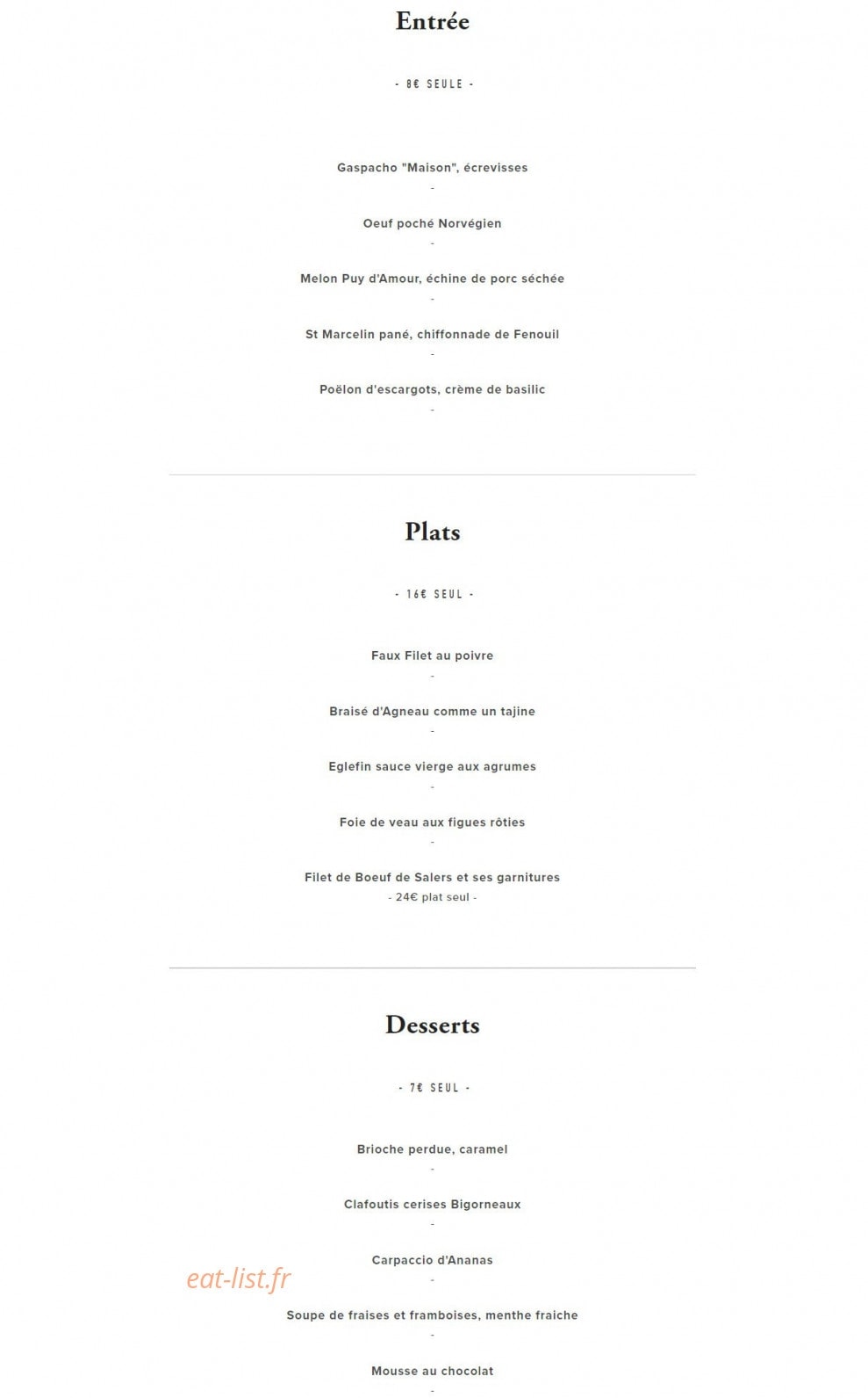 Le 12 vin — carte page 1