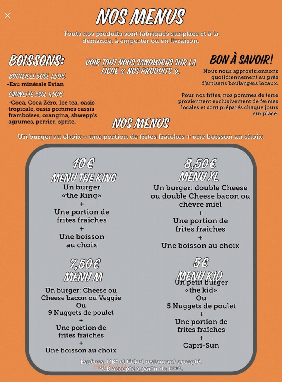 O'Gourmand — carte page 1