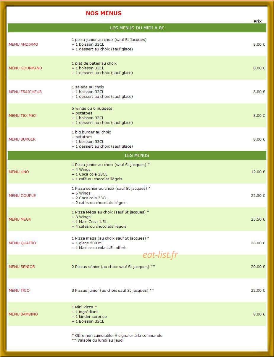 Adiamo pizza — carte page 8