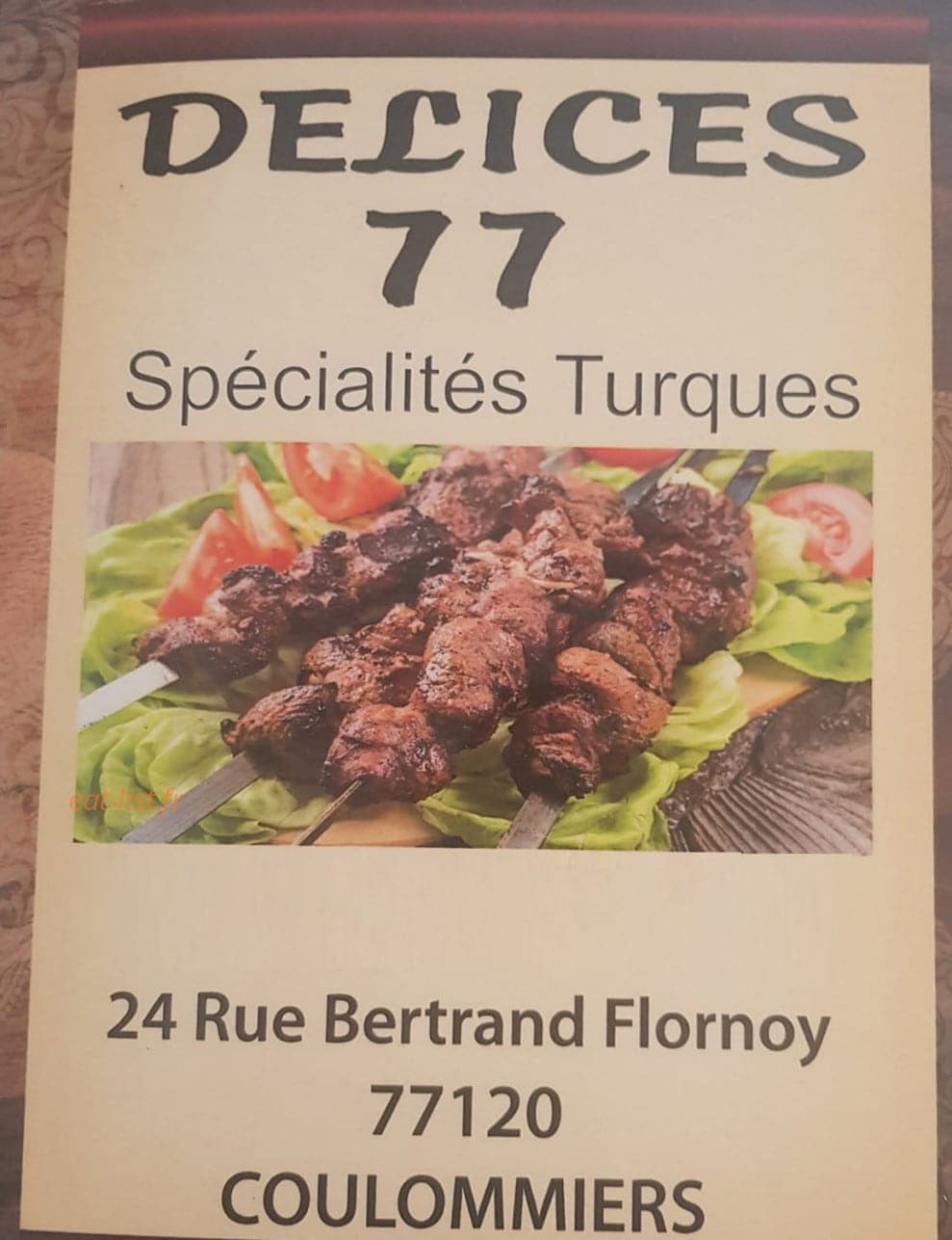 Delice 77 — carte page 1