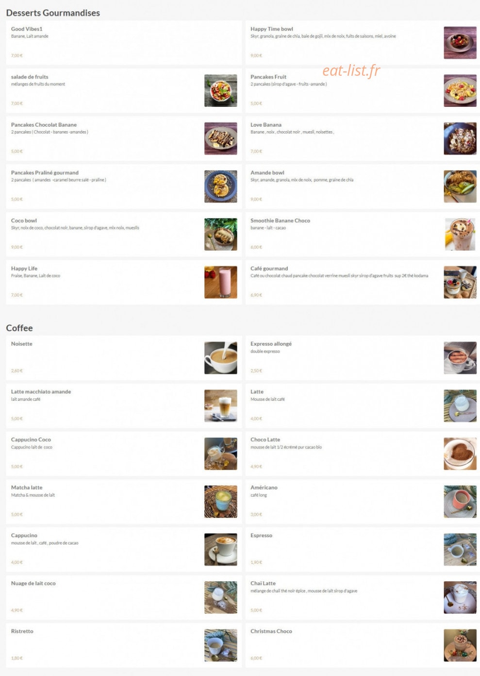 L’Happy Time Coffee — carte page 4