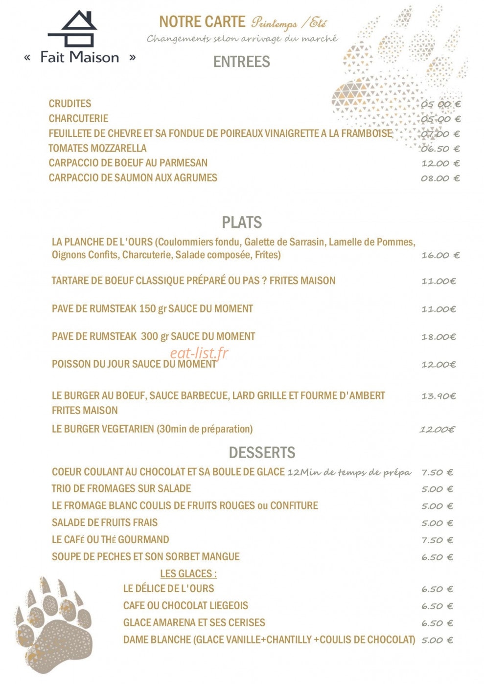 L'Ours — carte page 1