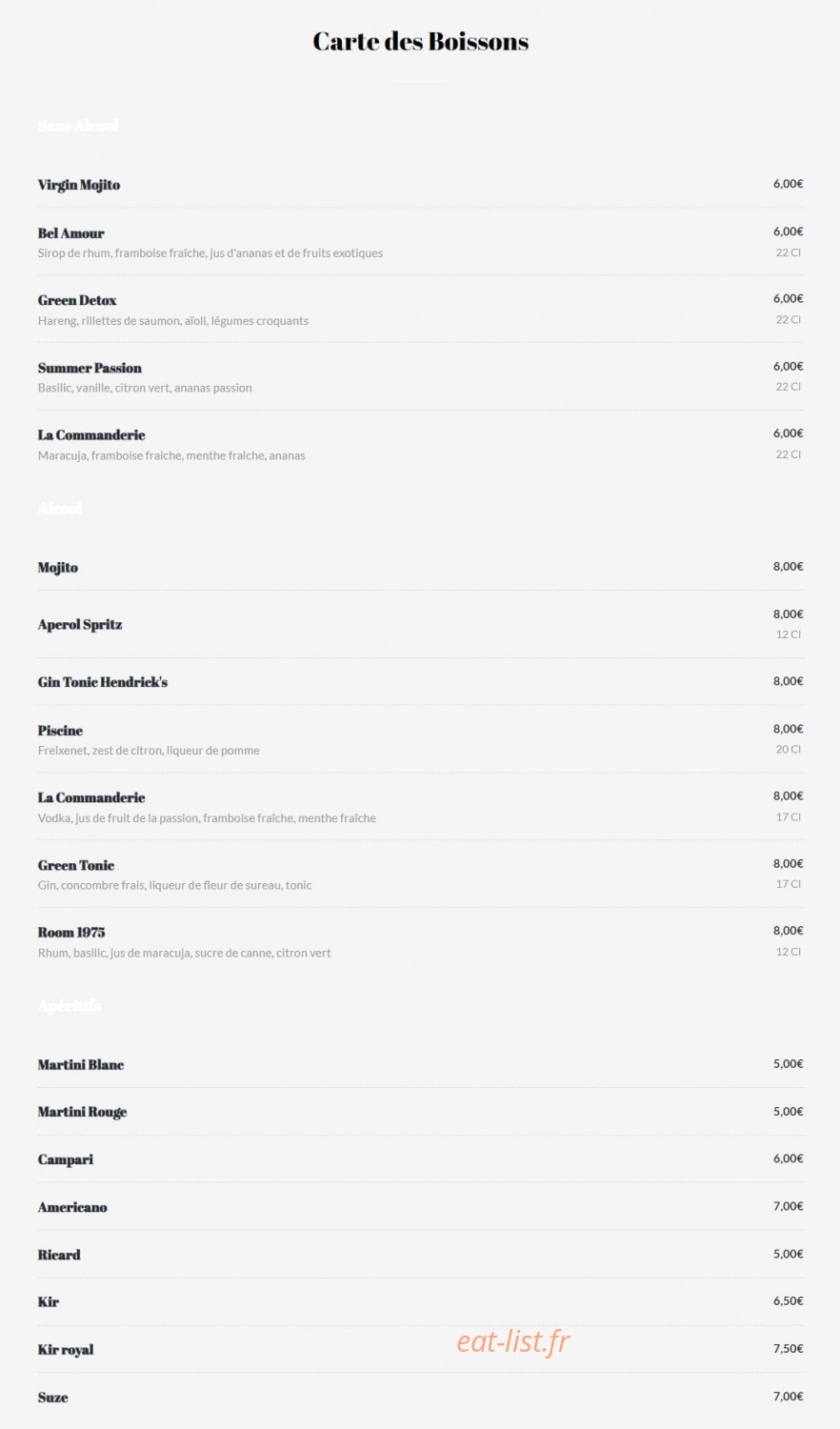 La commanderie — carte page 6