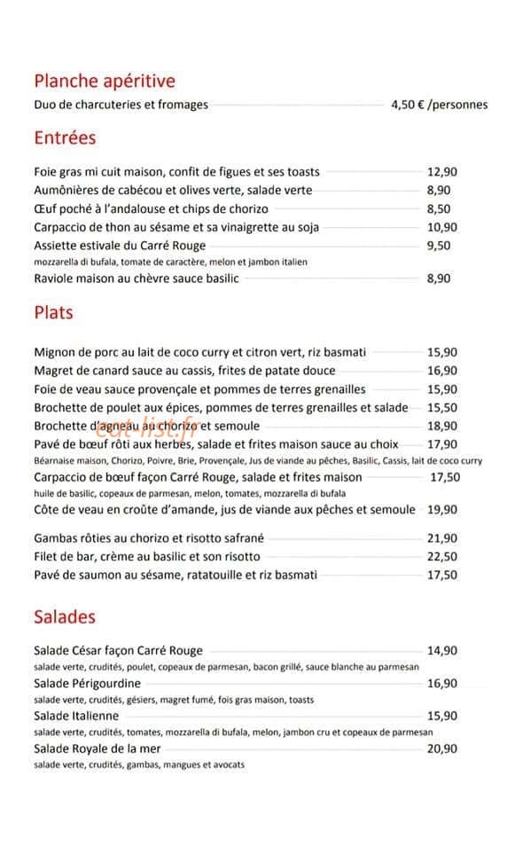 O'carre rouge — carte page 1
