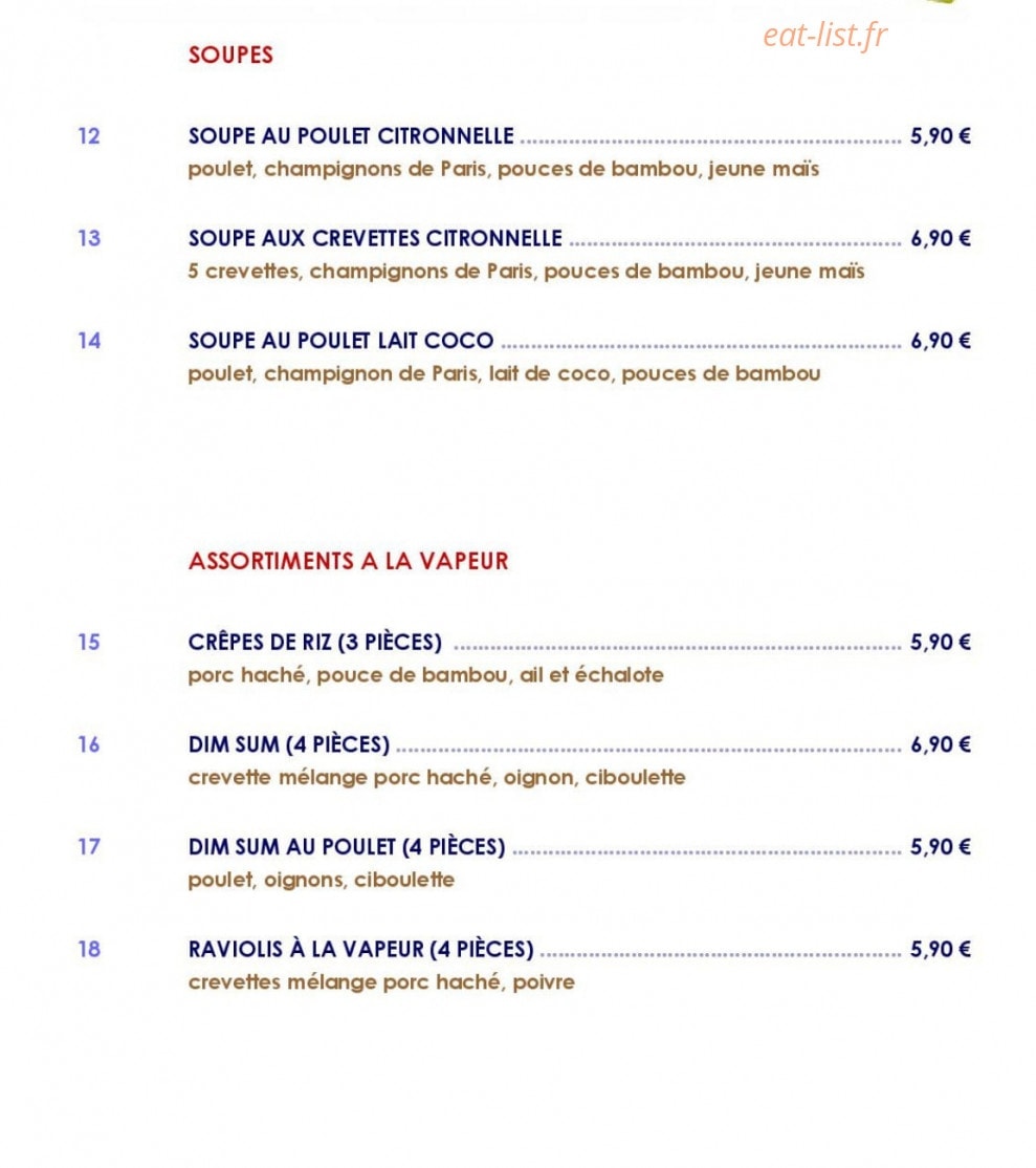 Phuket Sawasdee — carte page 2