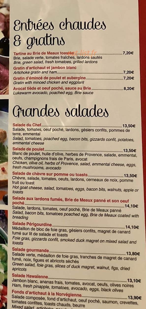 Restaurant Pizzeria du Moulin — carte page 3