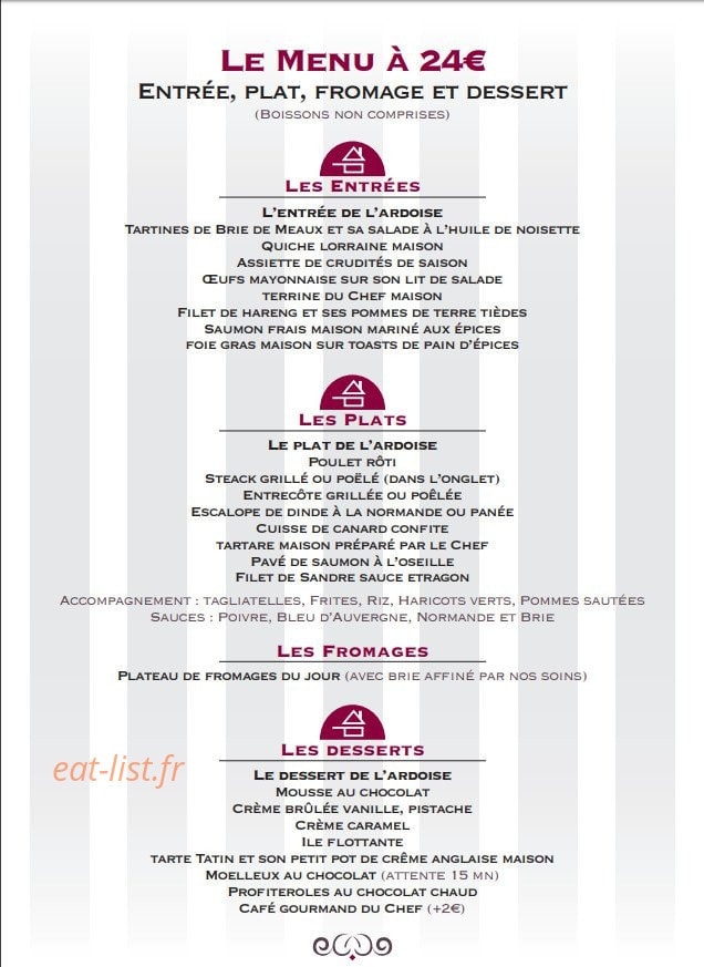 La Chaumière — carte page 5