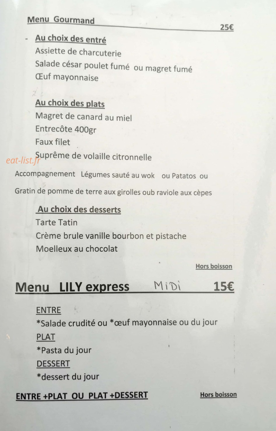 La Guinguette du grand Morin — carte page 3