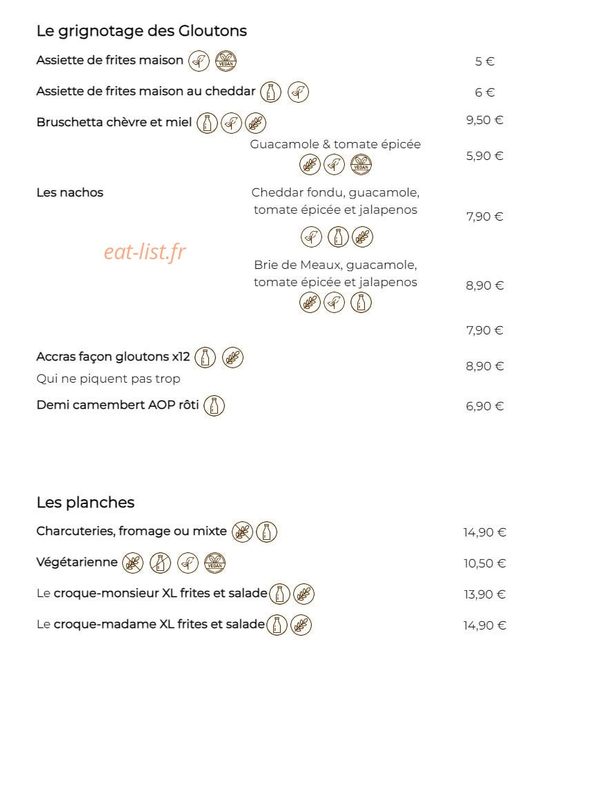 La terrasse des gloutons — carte page 1