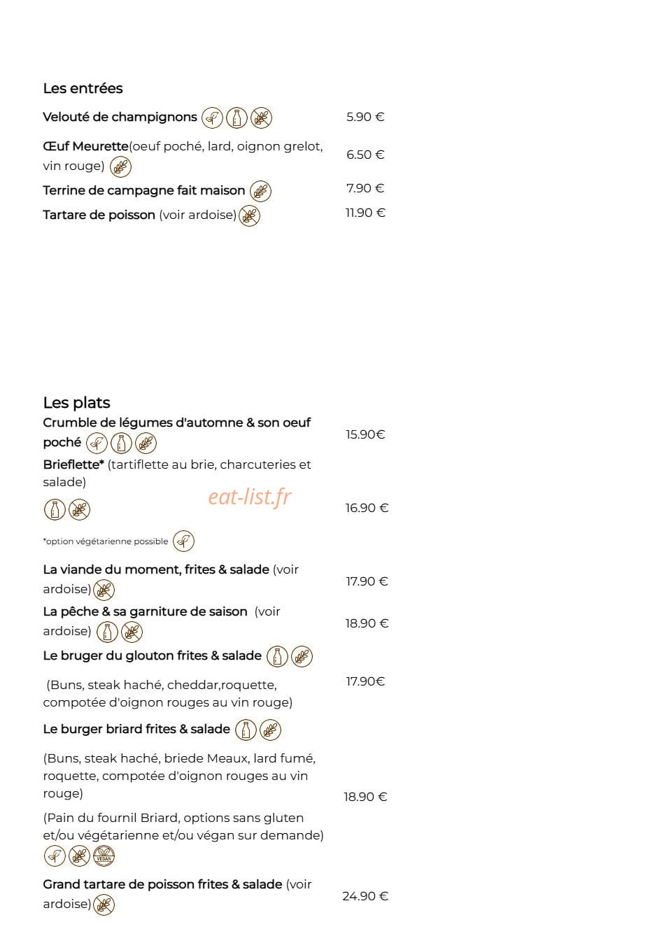 La terrasse des gloutons — carte page 2
