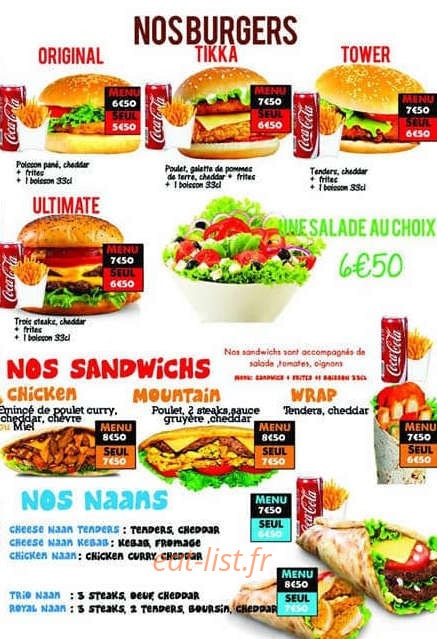 Royal Food — carte page 2