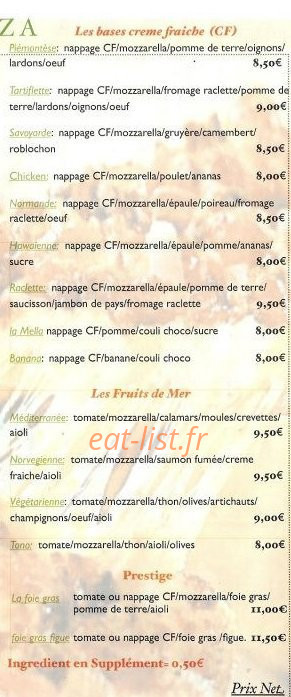 Chez Mikelangelo — carte page 5