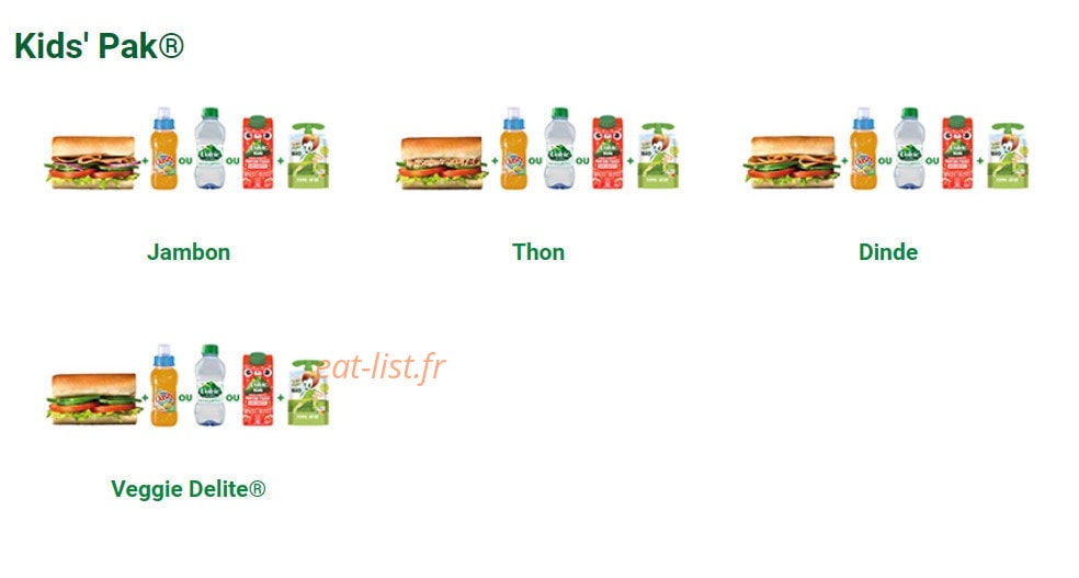 Subway — carte page 4