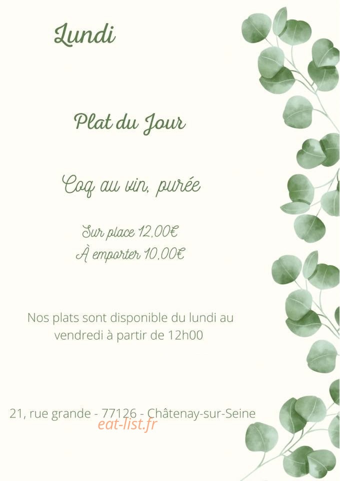 Le Lion d'Or — carte page 1