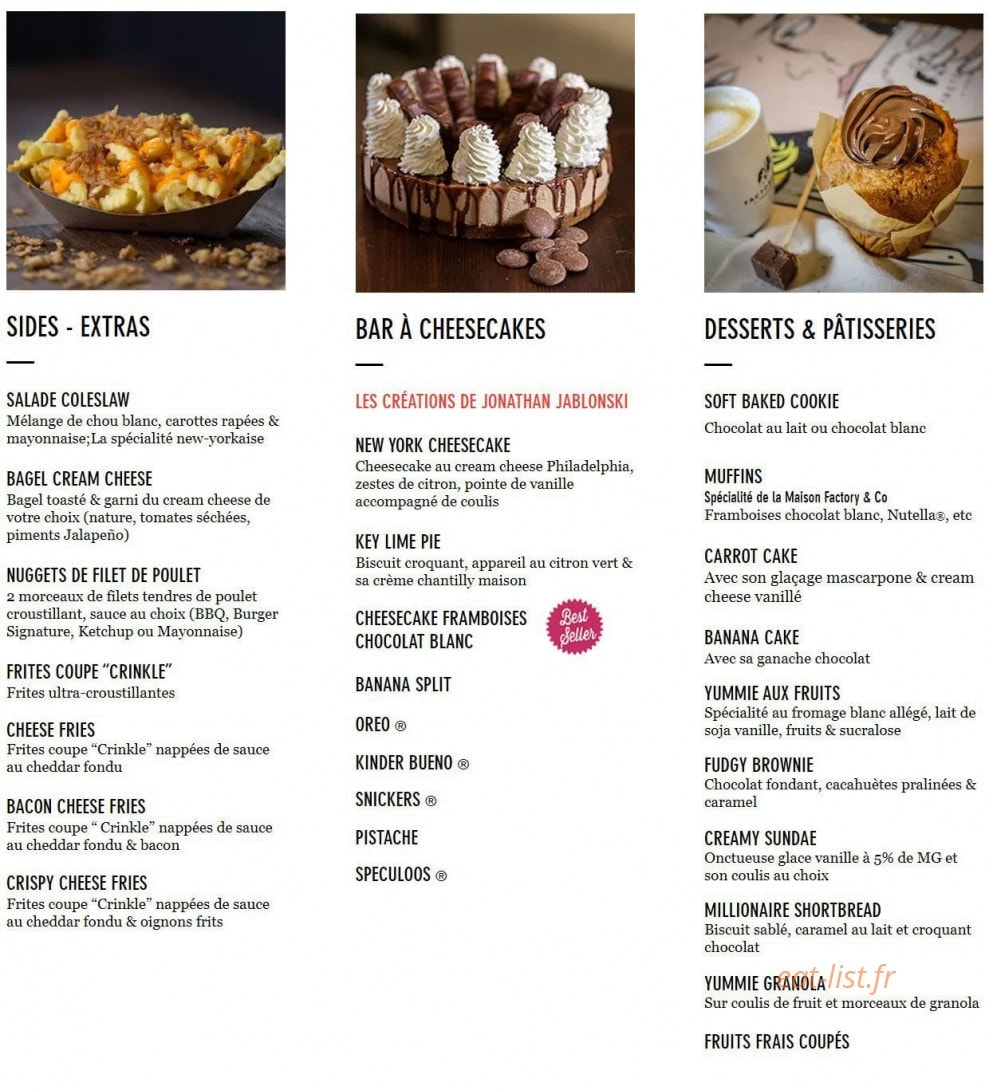 Factory & Co — carte page 2