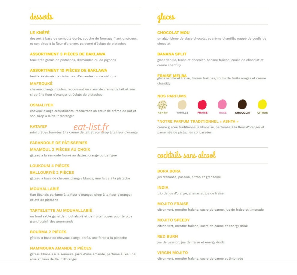 La cantine libanaise — carte page 4