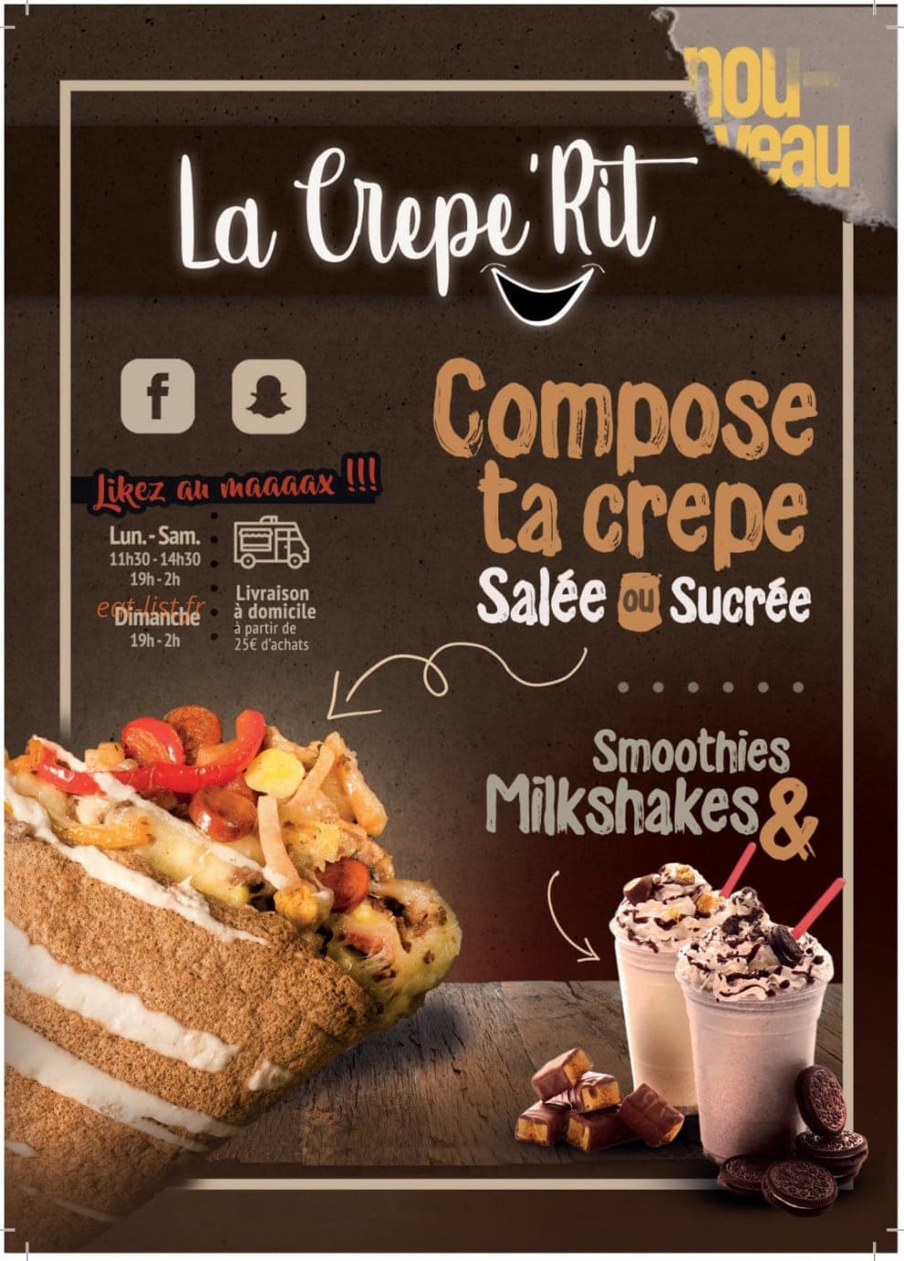 La Crêpe Rit — carte page 1