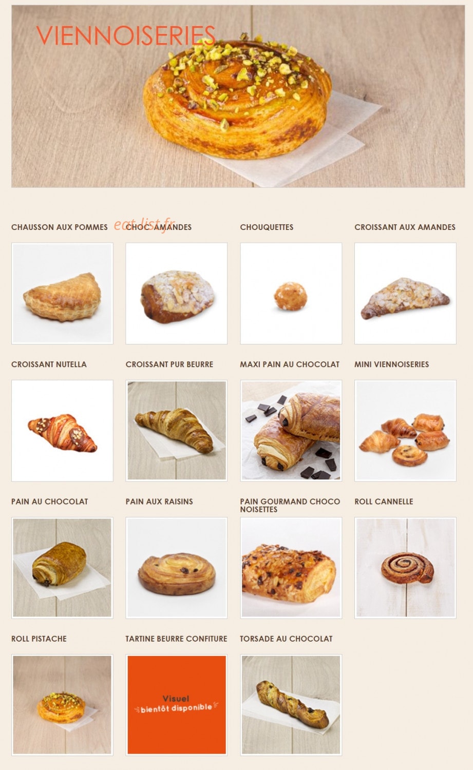 La Croissanterie — carte page 1