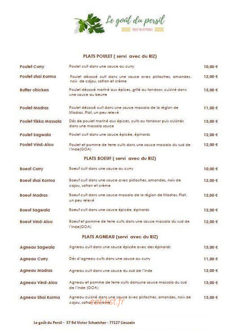 Le goût du persil — carte page 2