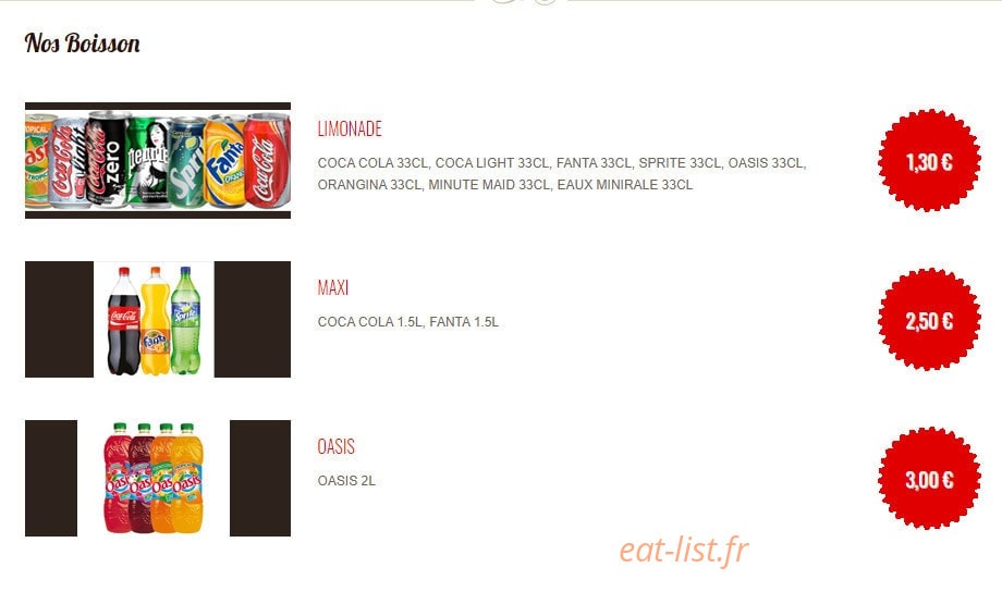 Mister Pizza — carte page 7
