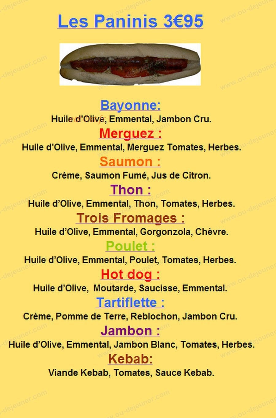 Pains et Viennoiseries — carte page 3