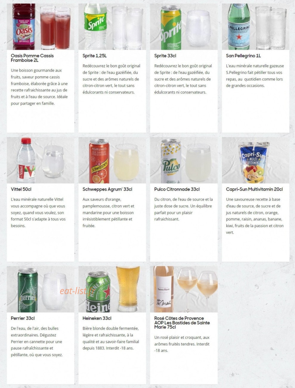 Pizza Hut — carte page 9
