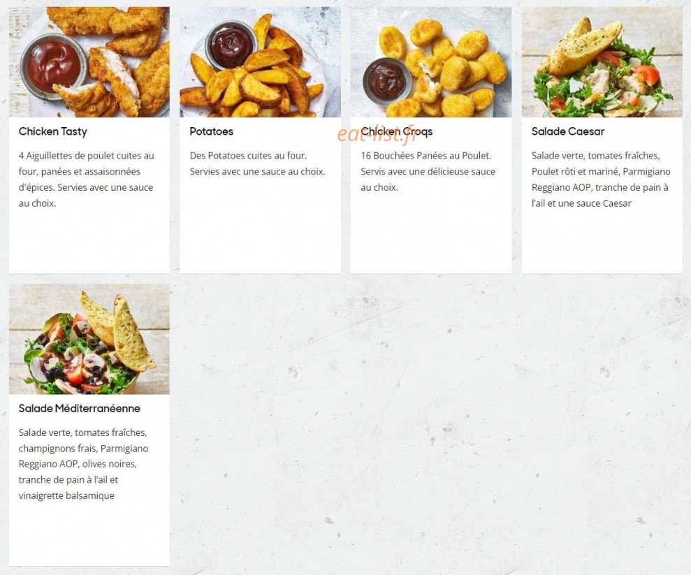 Pizza Hut — carte page 5