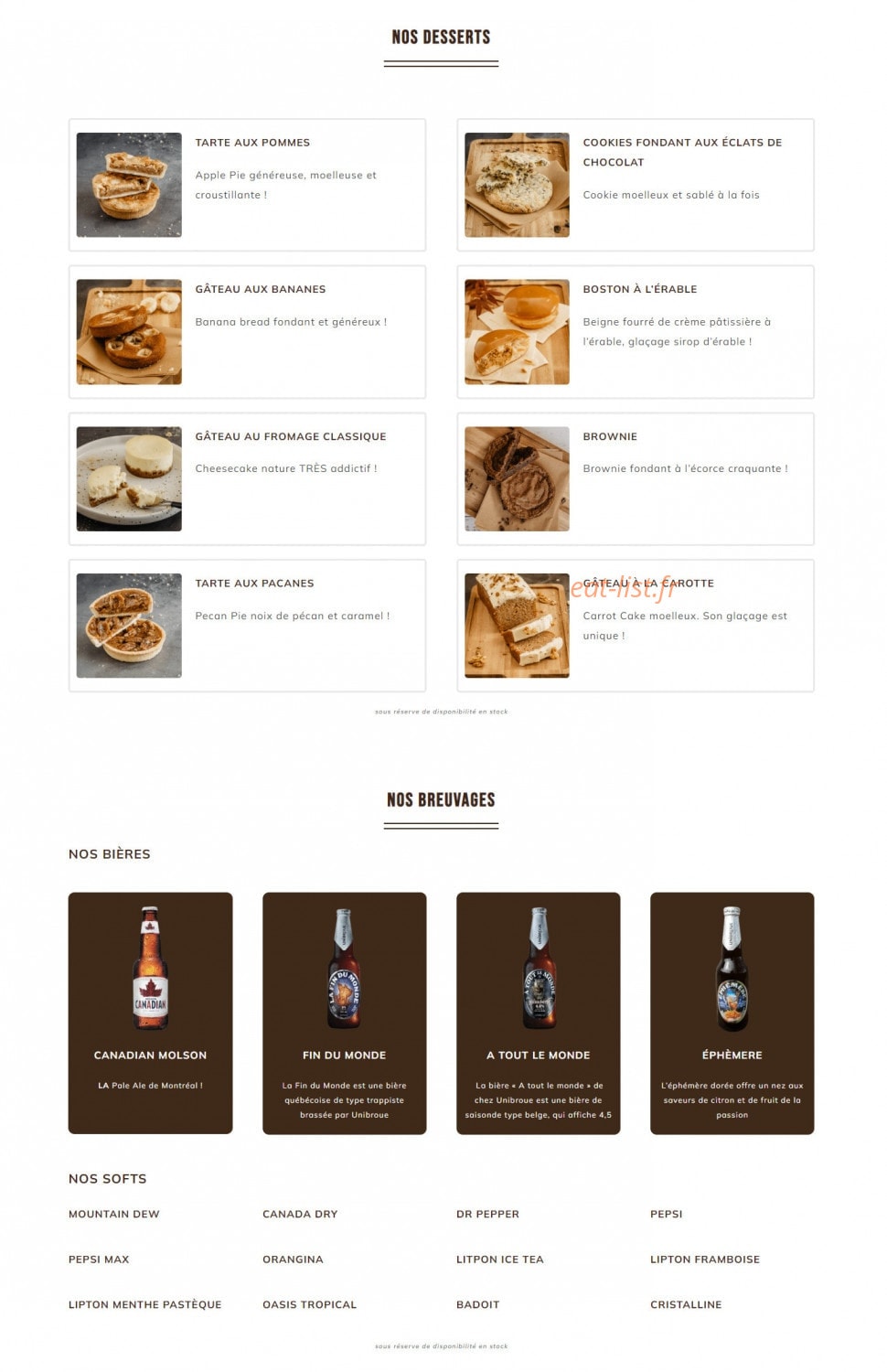 Poutinebros — carte page 3