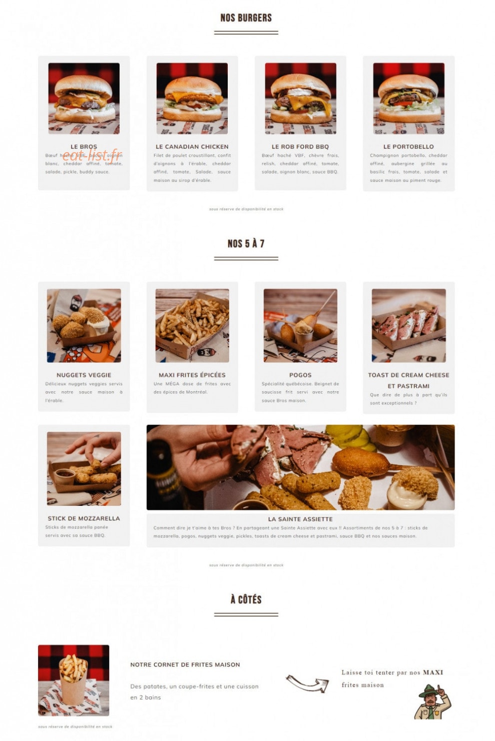 Poutinebros — carte page 2