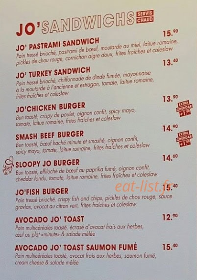 Sloopy Jo — carte page 1