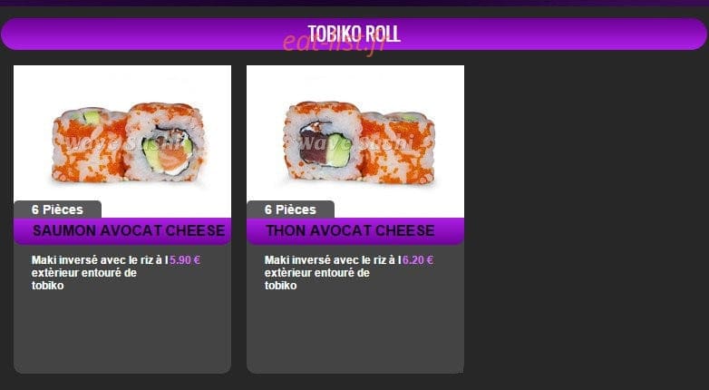 Wave Sushi — carte page 19